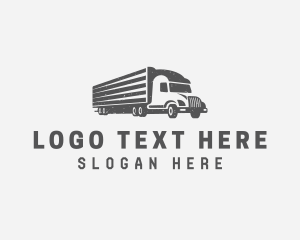 Gray - Logistics Truck Vehicle logo design
