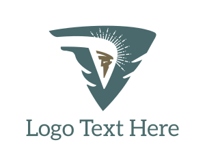 League - Torch Spark Shield logo design