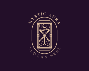 Mystic Moon Hourglass  logo design