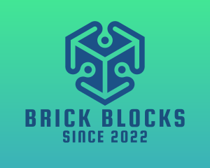 Blocks - Cube Technology Circuit Software logo design