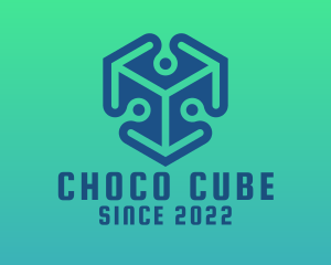 Cube Technology Circuit Software logo design