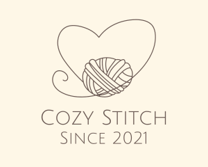 Knitwork - Heart Thread Weave logo design