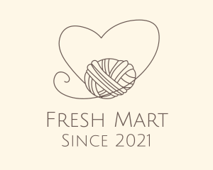 Knitter - Heart Thread Weave logo design