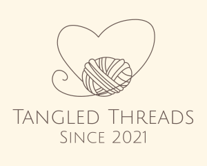 Heart Thread Weave logo design