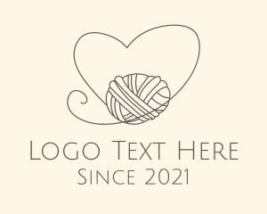 Knitter - Heart Thread Weave logo design
