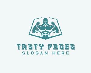 Trainer - Weightlifter Muscle Workout logo design