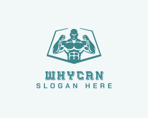 Bodybuilder - Weightlifter Muscle Workout logo design