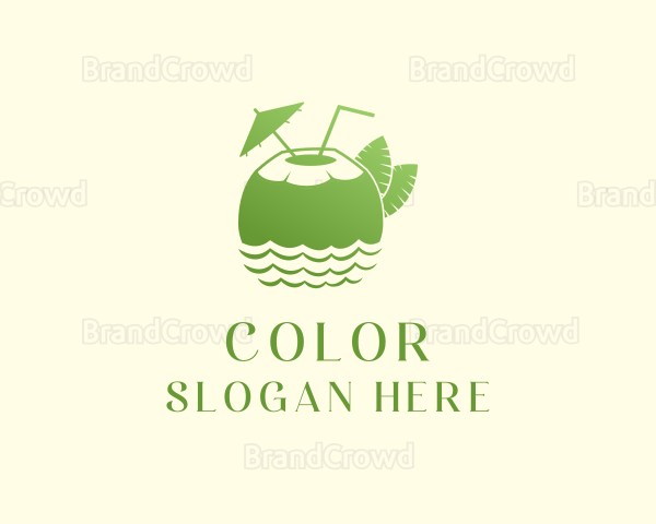 Tropical Coconut Drink Logo