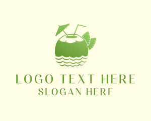 Tropical Coconut Drink  Logo