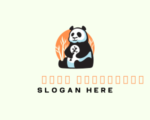 Wild - Bamboo Panda Bear logo design