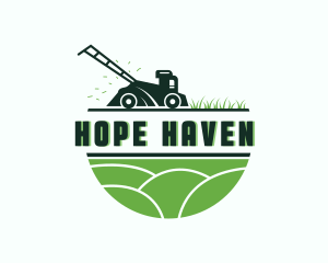 Grass Lawn Mower Gardening  Logo