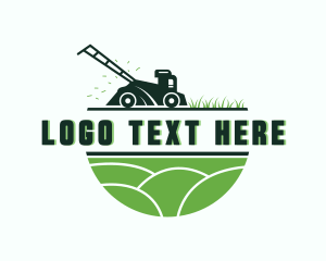 Grass Lawn Mower Gardening  Logo