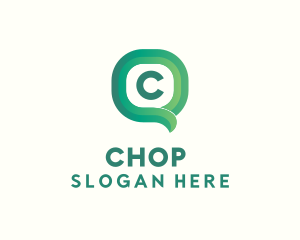 Online - Social Chat App logo design