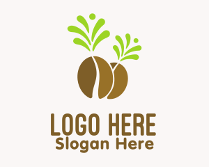 Organic Coffee Bean  Logo