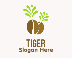 Latter - Organic Coffee Bean logo design