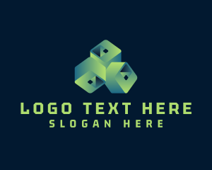 Letter Ss - 3D Cube Multimedia logo design