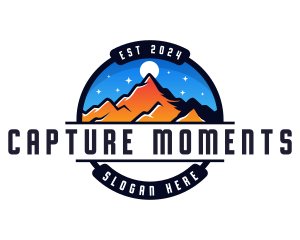 Destination - Night Mountain Camping logo design