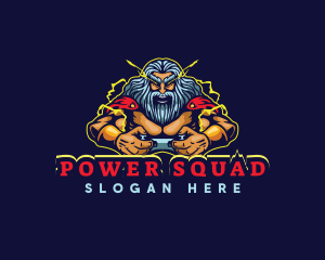 Squad - Zeus Gaming Controller logo design