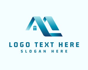 Subdivision - House Residence Letter M logo design