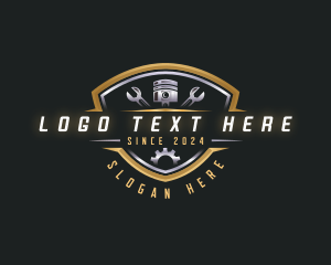 Clenched - Engine Wrench Mechanic logo design