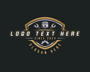 Engine Wrench Mechanic logo design