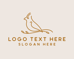 Fowl - Bird Leaf Branch logo design