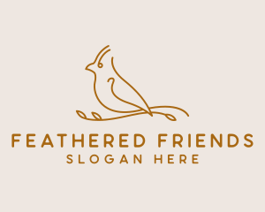 Bird Leaf Branch logo design