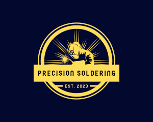 Soldering - Welding Industrial Machinist logo design