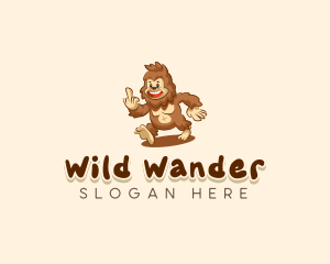 Cute Bigfoot Monster logo design