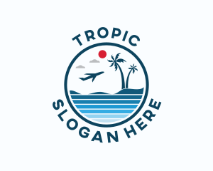 Tropical Island Travel logo design