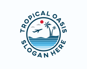 Tropical Island Travel logo design