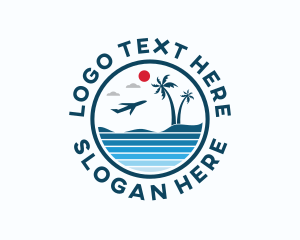 Travel Blogger - Tropical Island Travel logo design