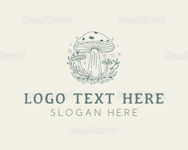 Herbal Mushroom Fungus Logo