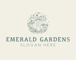 Herbal Mushroom Fungus logo design