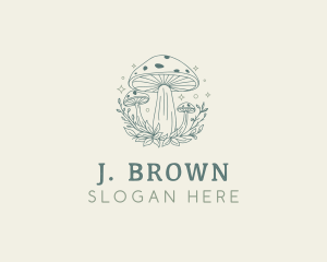 Shrooms - Herbal Mushroom Fungus logo design