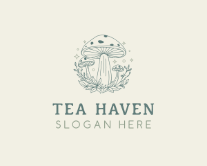 Herbal Mushroom Fungus logo design