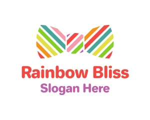 Rainbow Bow Tie logo design