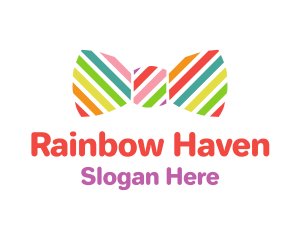 Rainbow Bow Tie logo design