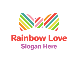 Rainbow Bow Tie logo design