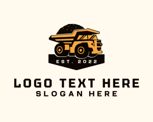 Trailer - Coal Dump Truck Vehicle logo design