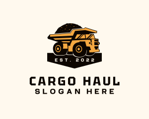 Coal Dump Truck Vehicle logo design