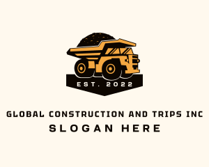 Vehicle - Coal Dump Truck Vehicle logo design