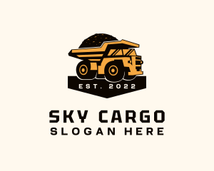 Coal Dump Truck Vehicle logo design