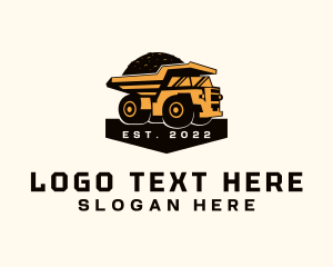 Dump Truck - Coal Dump Truck Vehicle logo design