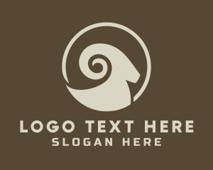 Wild Sheep - Big Horn Ram Sheep logo design
