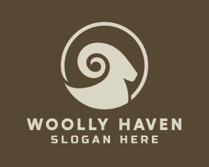 Sheep - Big Horn Ram Sheep logo design