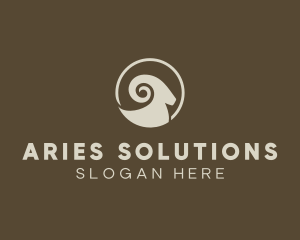 Aries - Big Horn Ram Sheep logo design