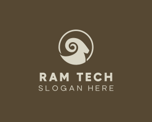 Big Horn Ram Sheep logo design