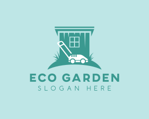 Lawn Mower Gardening logo design