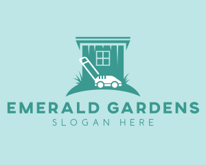 Lawn Mower Gardening logo design